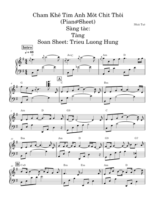 Chạm Khẽ Tim Anh Một Chút Thôi – Tăng Nhật Tuệ