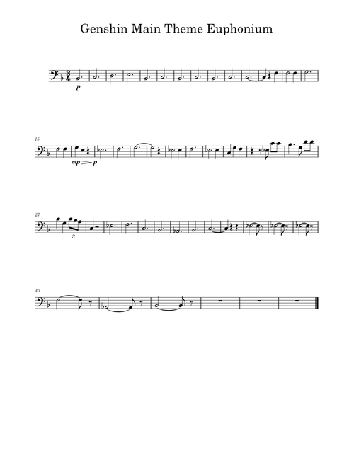 Genshin Main Theme Euphonium