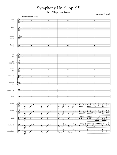 Dvořák : Symphony No. 9 ("New World"), IV - Allegro con fuoco