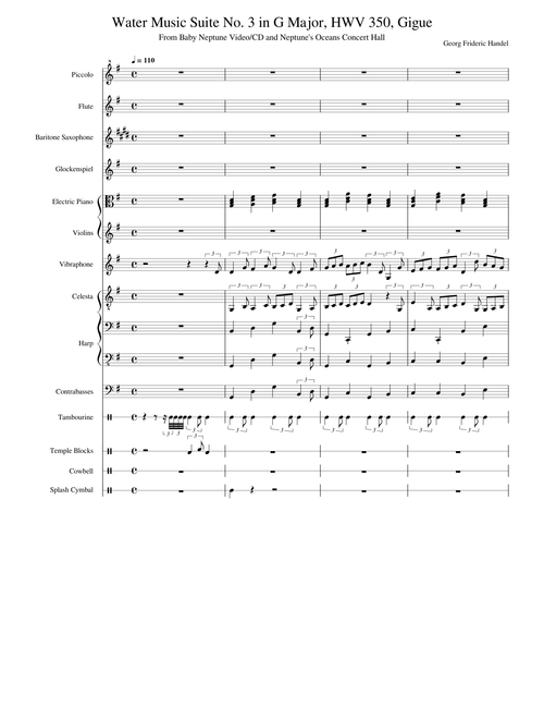 Water Music, HWV 348-350 – Georg Friedrich Händel Water Music Suite No. 3 in G Major, HWV 350, Gigue - Baby Neptune