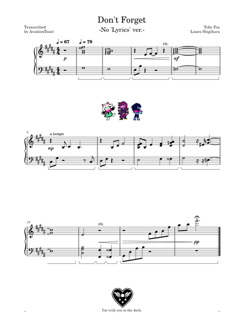 Don't Forget – Toby Fox and Laura Shigihara