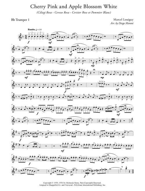 Cherry Pink And Apple Blossom White (Arr. Diego Marani) - Perez "Prez" Prado (Brass Ensemble)