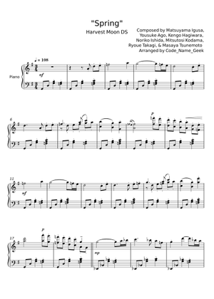 When The Spring Comes Sheet Music with Chords for Piano (Solo) easy ...