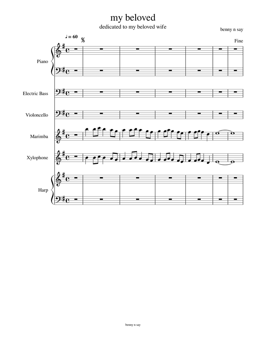 my beloved - piano tutorial