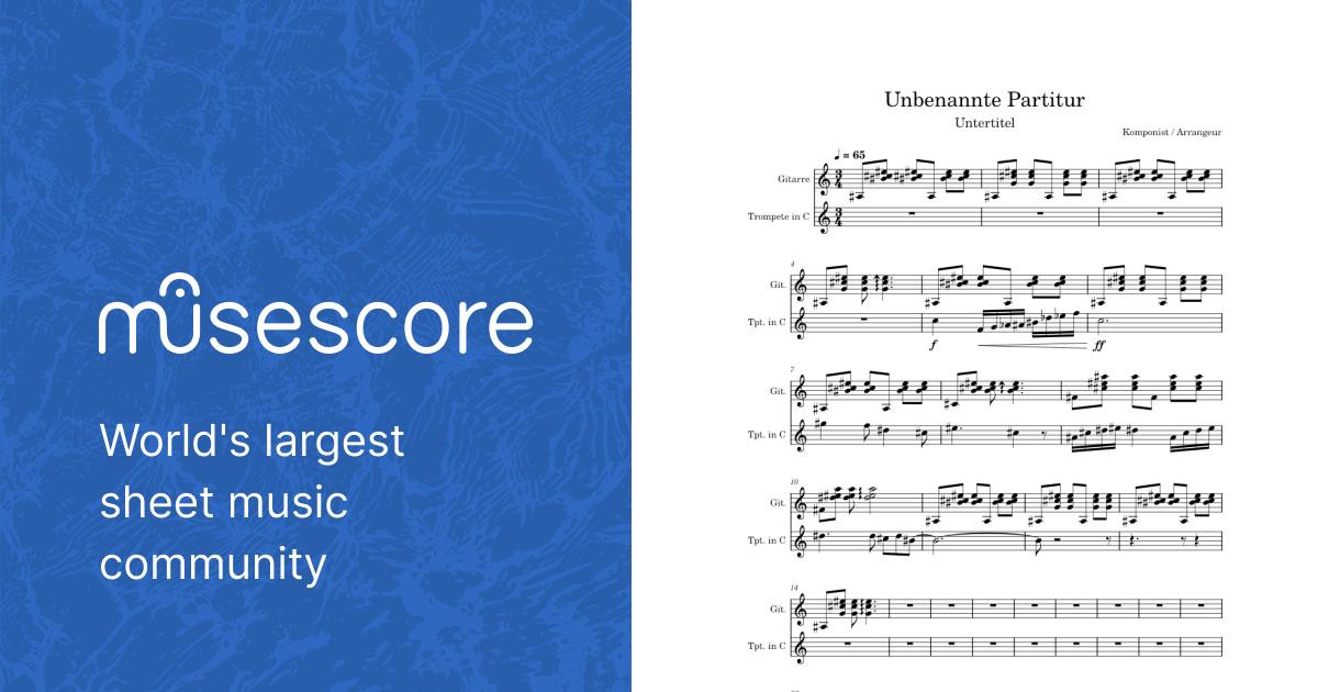 rises the moon Sheet music for Guitar, Trumpet other (Mixed Duet ...