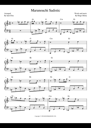 Marunouchi Sadisutikku (Arr. Sam Chiu) - Ringo Shiina (Piano Solo)