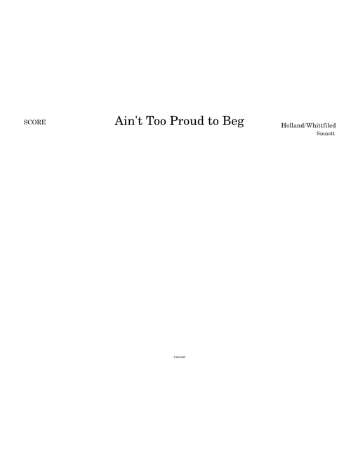 Ain't Too Proud To Beg – The Temptations Ain't Too Proud to Beg