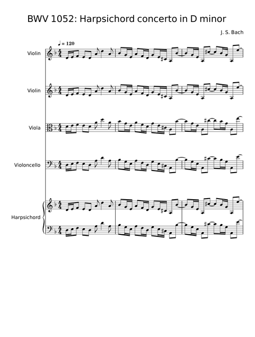 Harpsichord Concerto in D Minor, BWV 974 - J. S. Bach (Tausig)