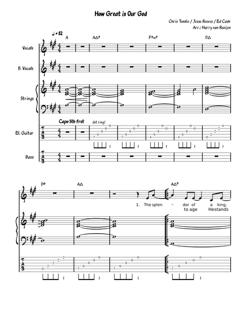 How Great Is Our God - Chris Tomlin (Arranged for Band) / Opwekking 661 - Maak Groot onze God