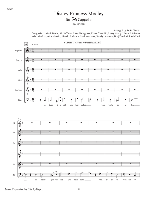 Medley: A Dream Is A Wish Your Heart Makes with Part Of Your World, Something There, Touch The Sk... (Arr. Deke Sharon) - Linda Ronstadt, Julie Fowlis (Choral, SATB divisi)