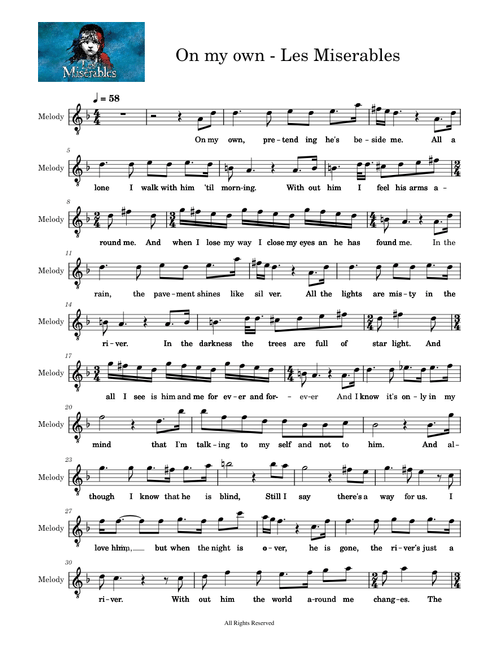 On My Own – Les Misérables