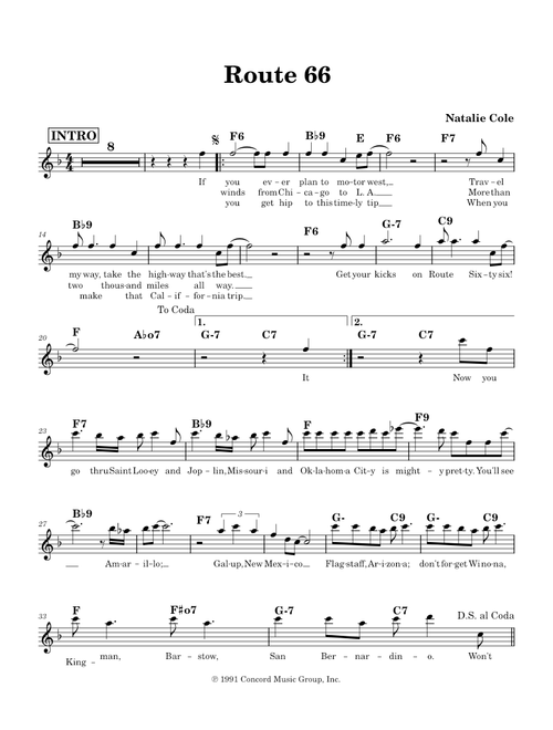 Route 66 – Natalie Cole