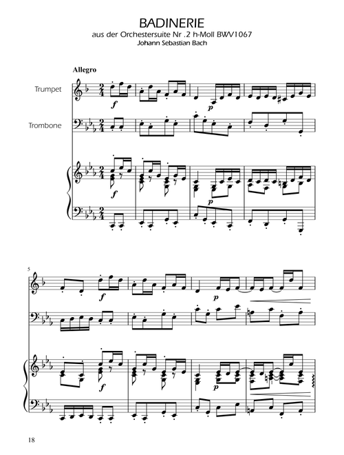Badinerie - J.S Bach - BWV 1067 - Trumpet and Trombone Duet (Arr. Ygor Nunes) - Johann Sebastian Bach (Instrumental Duet)