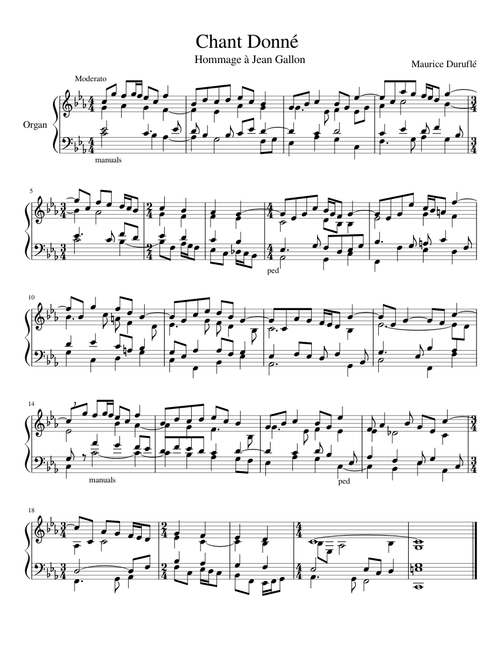 Chant Donné - Hommage à Jean Gallon (Duruflé)