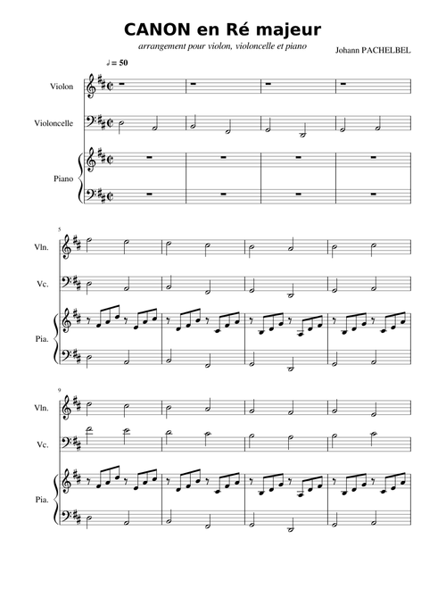 Canon in D major
