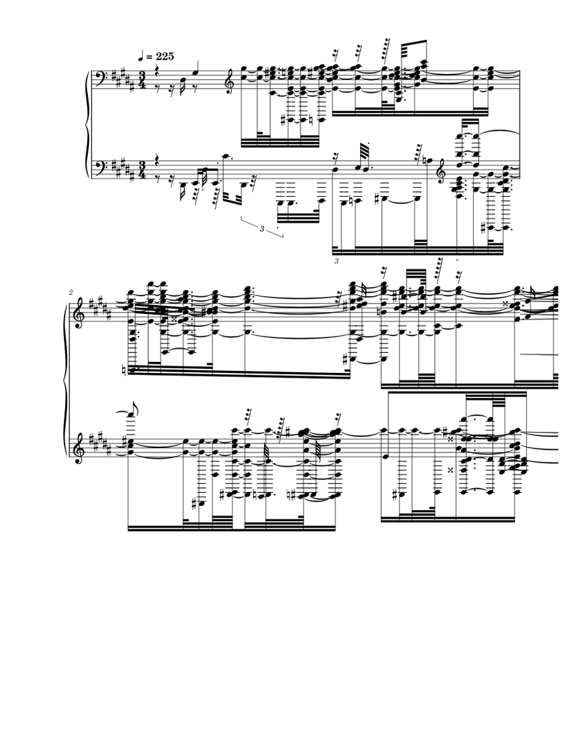 Its just a burning memory (chaos) maxexe219alt Sheet music for Piano
