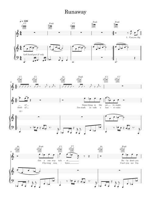 Runaway - Jamiroquai (Piano-Voice-Guitar)