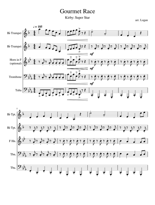 Gourmet Race Brass Quintet (Kirby Super Star)