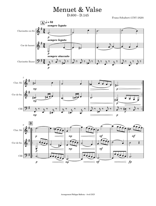 Menuet D600 – Franz Schubert