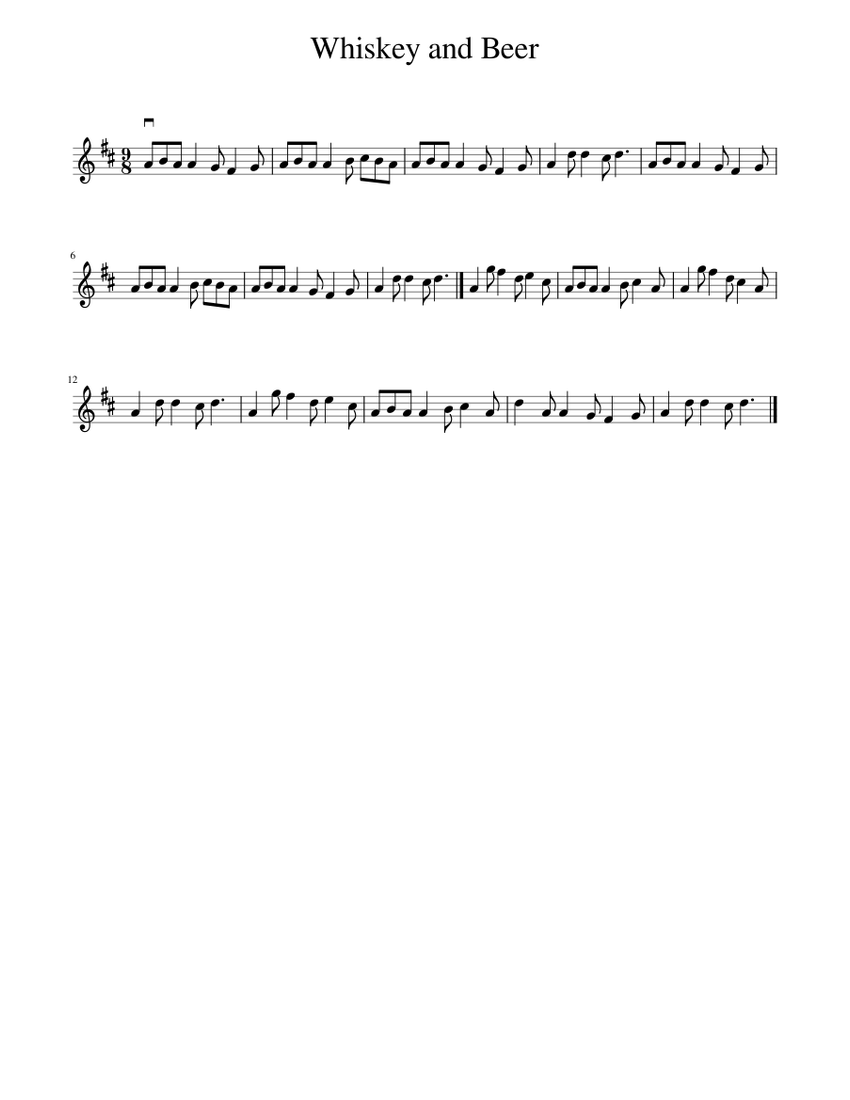 Whiskey and Beer Sheet music for Piano (Solo)