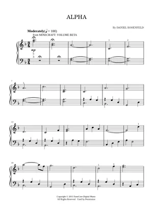 Amphi Alpha Notes Alpha – C418 Alpha Sheet Music for Piano (Solo) | MuseScore.com