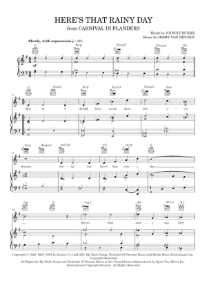 Play Official version of Here's that rainy day Sheet Music by