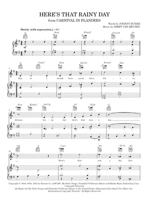 Play Official version of Here's that rainy day Sheet Music by Play Official version of Here's that rainy day Sheet Music by