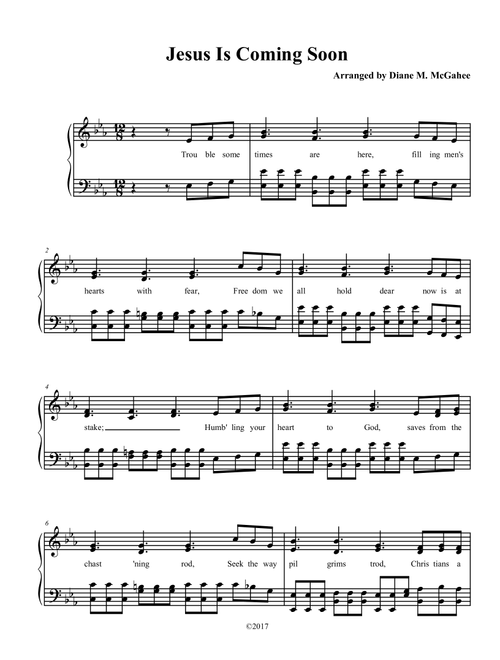 Jesus Is Coming Soon (Arr. Diane M. McGahee) - Robert E. Winsett, R.E. Winsett (Small Ensemble)