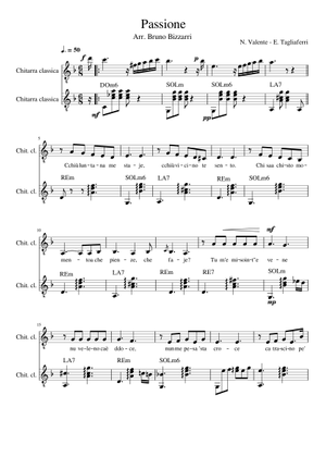 Neapolitan Songs - Passione Sheet Music for Piano, Baritone (Piano