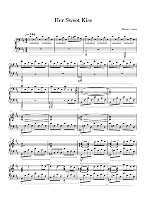 Her sweet kiss Sheet Music for Piano (Solo) | MuseScore.com