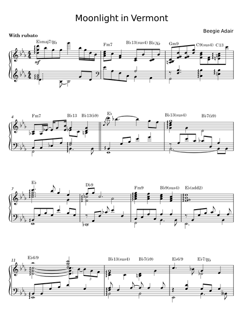 Beegie Adair sheet music by gt6dkd5qbg | Play, print, and download