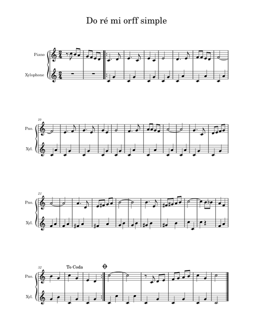Do ré mi Orff simple – Richard Rodgers Do ré mi orff simple