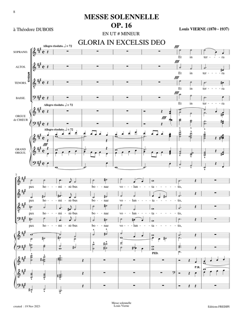 Messe Solennelle En Ut Mineur , 2 Gloria - Louis Vierne