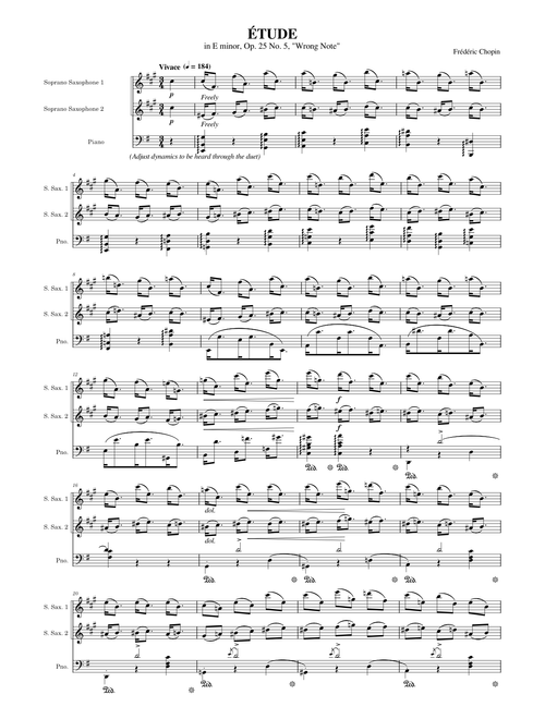 Étude Op. 25 No. 5 in E minor