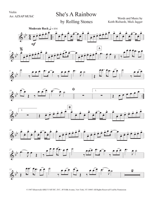 She's A Rainbow (Arr. AZSAP MUSiC) - The Rolling Stones (String Ensemble)