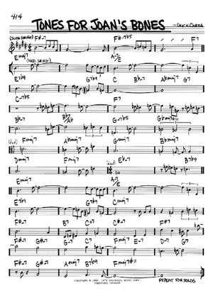 Play Official version of Tones for Joan's Bones Sheet Music by