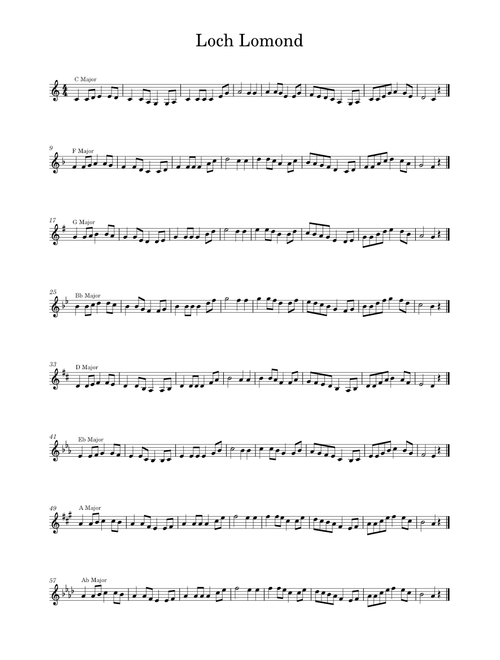 Loch Lomond – Misc Traditional (all keys)
