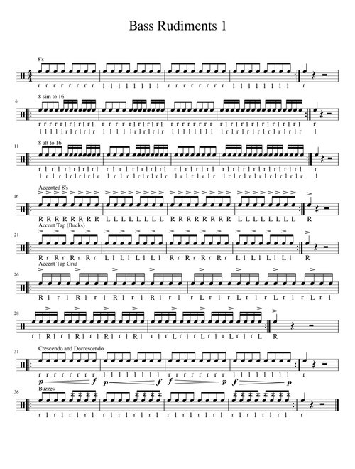 Bass Rudiments 1