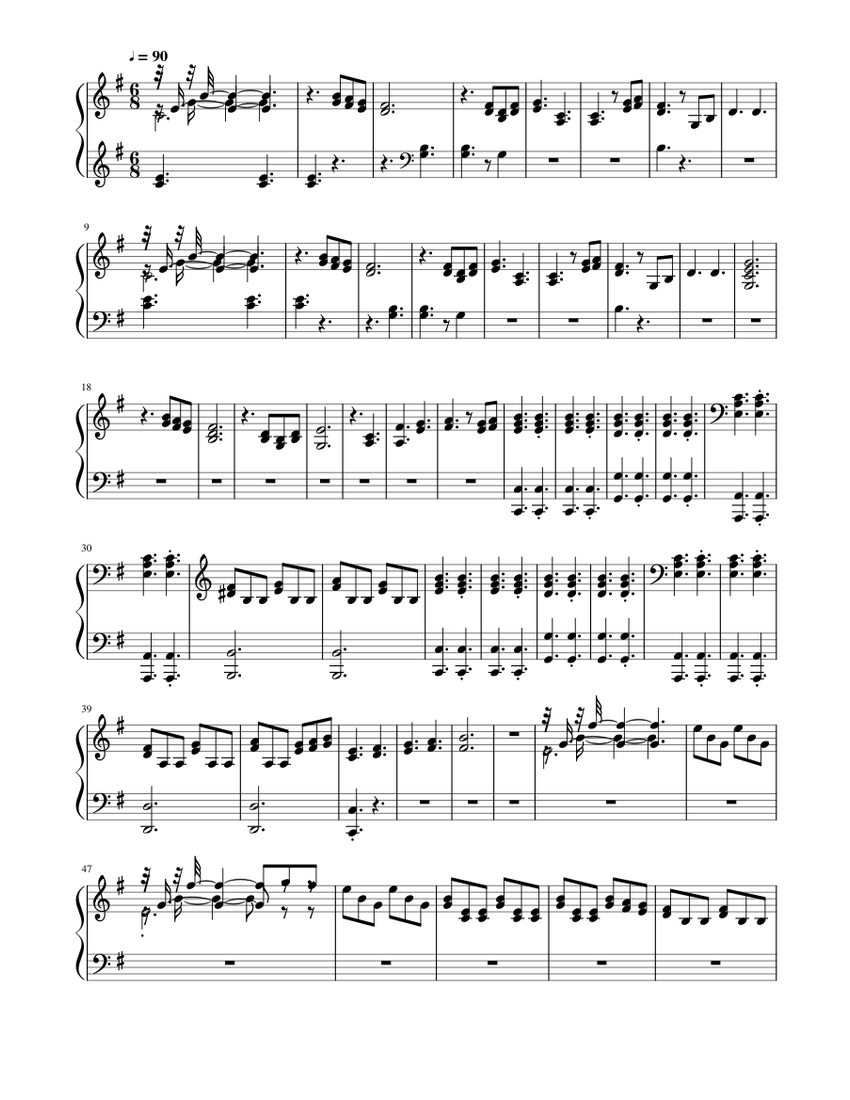 Billie Eilish idontwannabeyouanymore Piano Sheet music for Piano