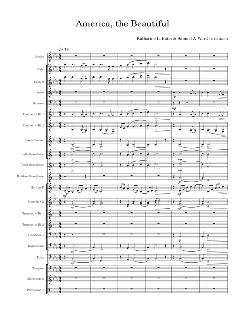 America The Beautiful – (arr. nash)