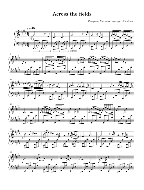 Across The Fields – Morunas