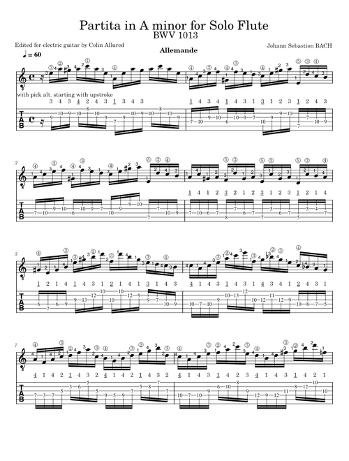 Allemande From Partita In A Minor For Solo Flute BWV 1013 – Johann Sebastian Bach