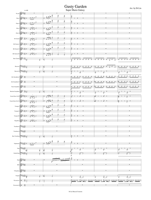 Supaer Mario Galaxy - Gusty Garden(Wind Band)