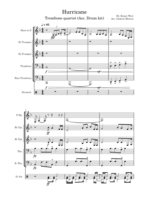 Hurricane – Kanye West Hurricane Brass Quintet - Kanye West (Arr. by Jackson Monroe)