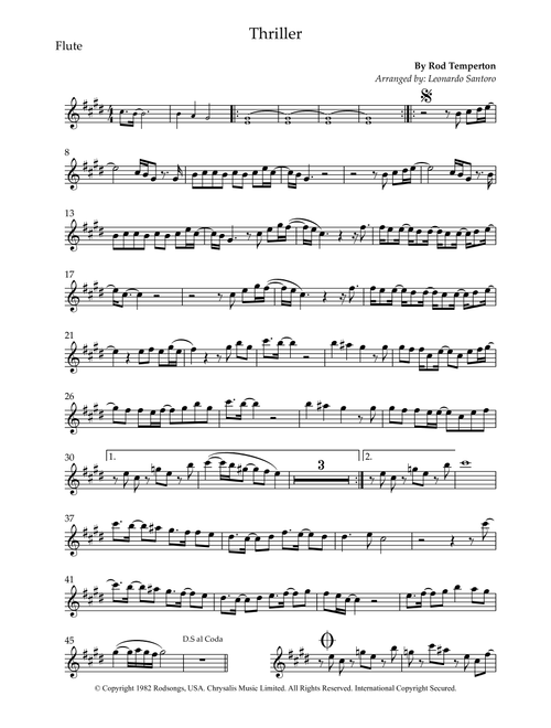 Thriller (Arr. Leonardo Santoro) - Michael Jackson (Flute Solo)