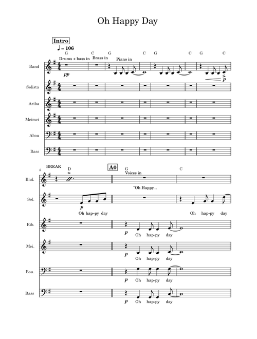Oh happy day – Misc Traditional Oh Happy Day