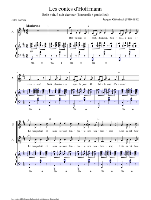 Les contes d'Hoffmann, Belle nuit ô nuit d'amour (Barcarolle)