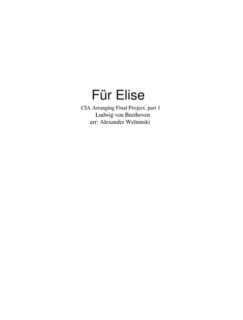 Fur Elise CIA Arranging Final Project Part 1 Vers 3
