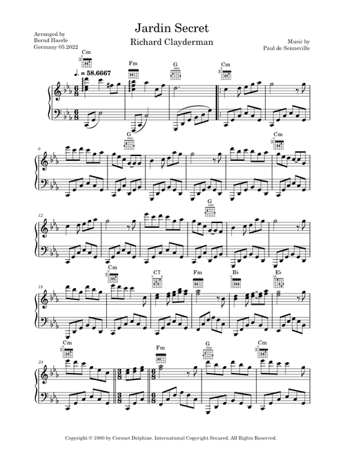 Jardin secret – Richard Clayderman