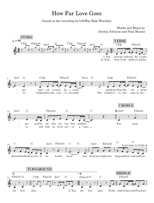 How Far Love Goes - Jeremy Johnson & Paul Marino / Craig Adams